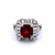 Mid Century GIA 2.58 Carat Thailand Ruby Diamond Platinum Ballerina Ring