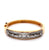 Retro Art Deco Diamond Platinum 14k Yellow Gold Hinged Bracelet