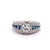 Art Deco Diamond Sapphire Platinum Bezel Set Ring