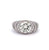 Art Deco French GIA 2.02 Carats Round Brilliant Cut Diamond Platinum Ring