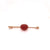 Mid Century Cabochon Cut Carnelian 14k Yellow Gold Brooch
