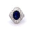 3.60 Carats Sapphire Diamond Platinum Ballerina Ring
