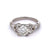 Art Deco Inspired English GIA 0.93 Carats Round Brilliant Cut Platinum Ring