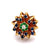 Vintage Sapphire Emerald Diamond 18k Yellow Gold Cocktail Ring