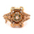 Retro Diamond Emerald 18k Yellow Gold Hinged Bracelet