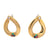 Vintage Italian Gemstone Diamond 18 Karat Yellow Gold Hoop Earrings