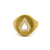 GIA 2.04 Carats Shield Cut Diamond 20 Karat Yellow Gold Signet Ring