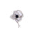 Mid Century 1.86 Carats Green Sapphire Platinum Rose Brooch
