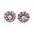 Old European Cut Diamond Platinum Stud Earrings