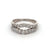 Vintage Diamond 14 Karat White Gold Chevron Band Set