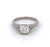 Edwardian GIA 0.99 Carats Old European Cut Diamond Platinum Filigree Ring