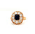 Edwardian Sapphire Diamond 18 Karat Yellow Gold Cluster Ring