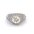 Art Deco 2.40 Carats Old European Cut Diamond Platinum Filigree Ring