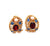 Vintage Garnet Sapphire Pearl 18 Karat Yellow Gold Ear Clips