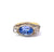 Art Nouveau GIA Sapphire Gold Three Stone Ring