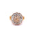 Edwardian GIA 2.37 Carats Fancy Color Diamond 14k Yellow Rose Gold Cluster Ring