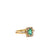 Vintage 0.50 Carat Emerald Diamond Yellow Gold Ring