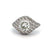 Art Deco Inspired 1.60 Carats Platinum Ring