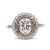 Art Deco Inspired 0.70 Carat Diamond Platinum Halo Filigree Ring