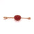 Mid Century Cabochon Cut Carnelian 14k Yellow Gold Brooch