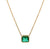 2.08 Carats Emerald 18k Yellow Gold Bezel Set Necklace
