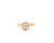 Antique GIA 0.71 Carat Old European Cut Diamond 14 Karat Rose Gold Cluster Ring