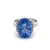 Vintage GIA 8.36 Carats Ceylon No Heat Sapphire Diamond Platinum Ring