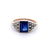 Late Victorian GIA Burma No Heat Sapphire Diamond 14k Rose Gold Silver Ring