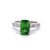 Vintage 3.04 Carats Tsavorite Garnet Diamond 18 Karat White Gold Ring