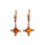 Citrine Diamond 18 Karat Rose Gold Dangle Earrings