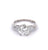 Vintage GIA 1.62 Carats Round Brilliant Cut Diamond Platinum Ring