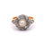 Edwardian Pearl Diamond 18k Yellow Gold Platinum Cluster Ring