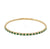 Diamond Emerald 14 Karat Yellow Gold Bangle Bracelet