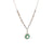 Art Deco Inspired 0.10 Carat Pear Shape Diamond Emerald Platinum Drop Necklace
