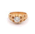 Art Nouveau Old Mine Cut Diamond 18 Karat Yellow Gold Solitaire Ring