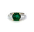 Vintage GIA Zambian Emerald Diamond Platinum 18 Karat Yellow Gold Ring