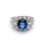 Art Deco GIA 1.87 Carats Burma No Heat Sapphire Diamond Platinum Ring