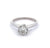 Mid Century GIA 1.06 Carats Old European Cut Diamond 18k White Gold Solitaire Ring