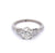 Mid Century GIA 1.18 Carats Old European Cut Diamond 18k White Gold Ring