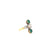 Antique French Old Mine Cut Diamond Emerald 18 Karat Gold Ring