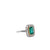 Art Deco Inspired 0.77 Carat Emerald Diamond Platinum Ring