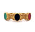 Vintage 18 Karat Yellow Gold Intaglio Hinged Bracelet