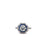 Art Deco Inspired 0.78 Carat Diamond Sapphire Flower Halo Platinum Ring