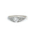 Art Deco Old Mine Cut Diamond 18 Karat White Gold Ring