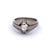 Art Deco French Old Mine Cut Diamond Platinum Ring