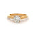 Mid Century French GIA 1.51 Carats Old European Cut Diamond 18k Gold Solitaire Ring