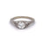 Edwardian GIA 0.53 Carat Round Brilliant Cut Diamond 18k White Gold Filigree Ring