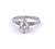 Mid Century French GIA 1.06 Carats Oval Cut Diamond Platinum Ring