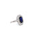 Antique Inspired 2.43 Carats Sapphire Diamond Platinum Cluster Ring