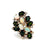 Vintage Opal Tourmaline Diamond 18 Karat Yellow Gold Cocktail Ring